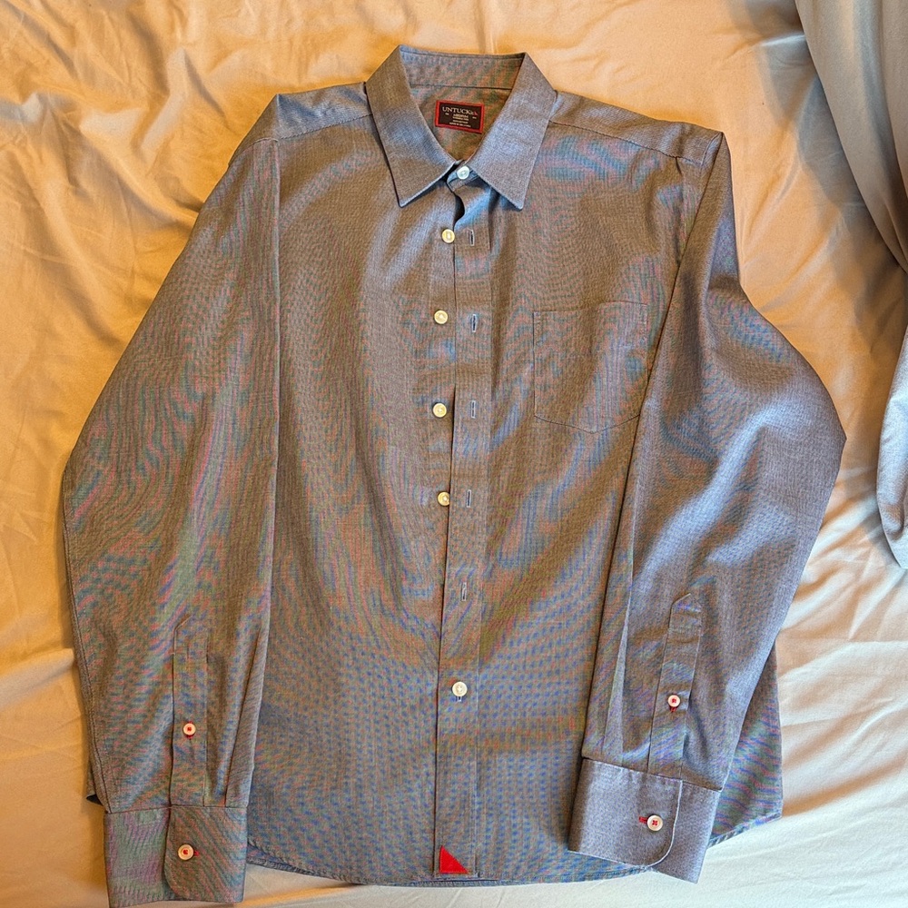 UNTUCKit Dark Blue Casual Button-Down Shirt